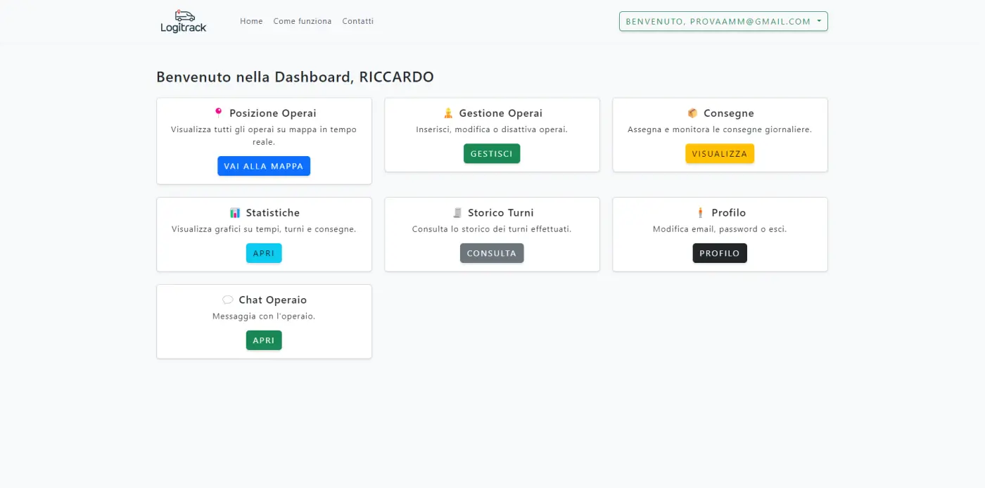 LogiTrack - Dashboard
