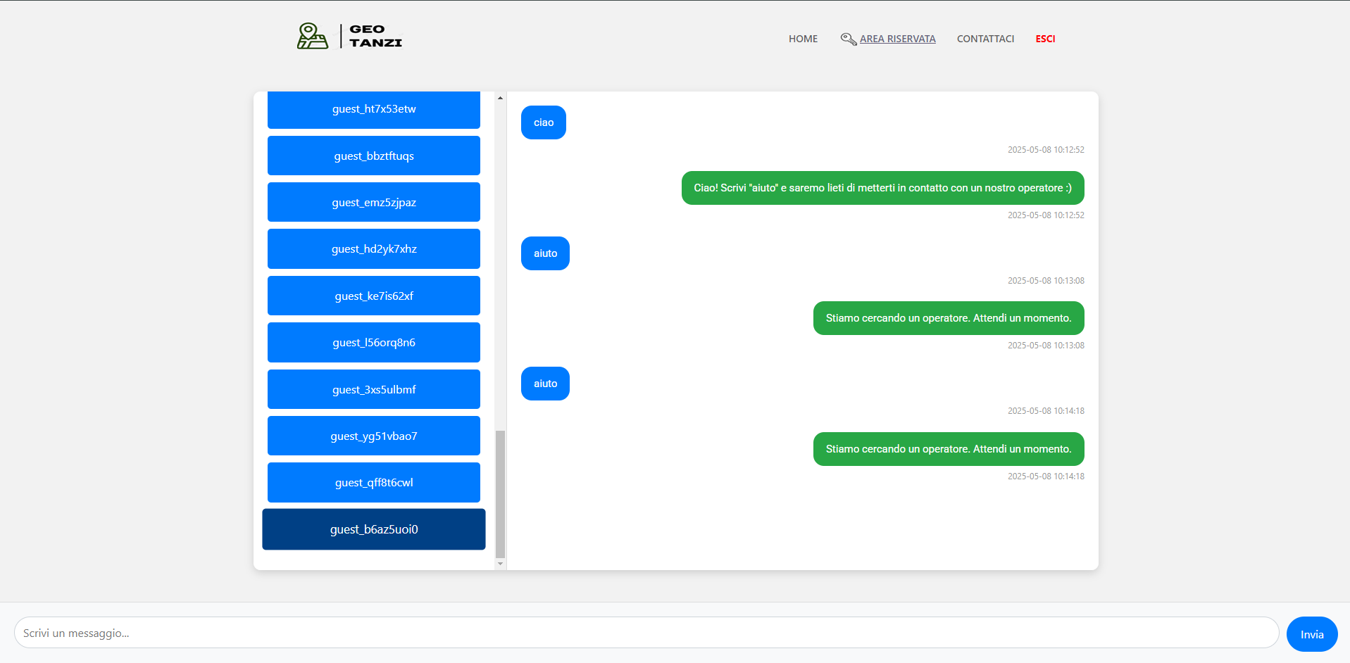 Pannello Amministratore